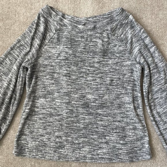 Lou & Grey Sweatshirt Womens XS Grey Terry Pullover Comfort Lounge Sweater - Picture 2 of 8
